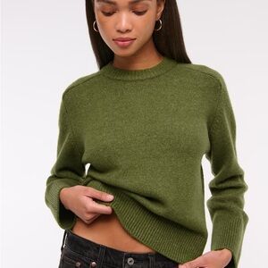 Abercrombie The A&F Madeline Crew Sweater - Green